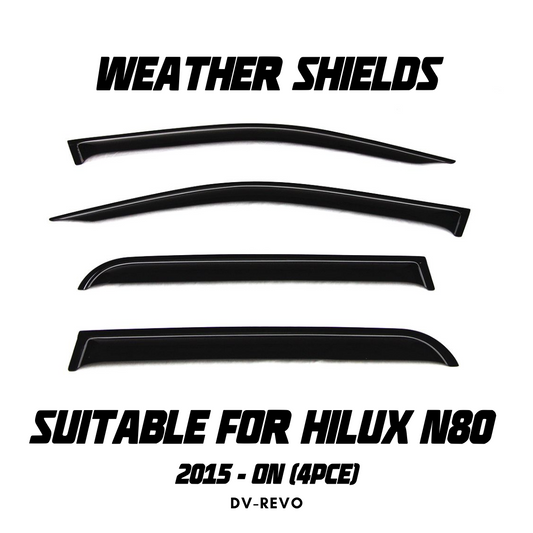 OCAM Weather Shields (4pce) - Suitable for use with N80 Hilux 2015-ON