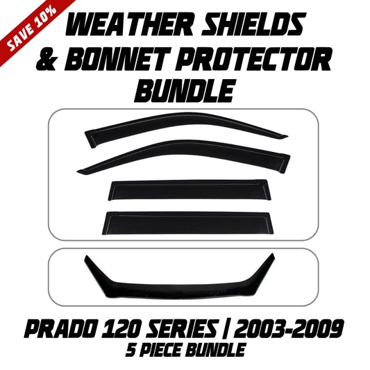 OCAM Weather Shields & Bonnet Protector - To Suit Prado 120 Series 2003-2009