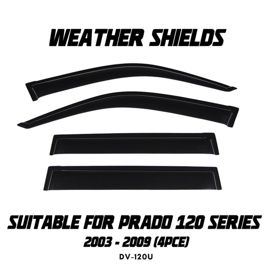 OCAM Weather Shields (4pce) - Suitable for use with Prado 120 Series 2003-2009