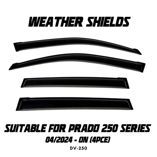 OCAM Weather Shields (4pce) - Suitable for use with Prado 250 Series (04/2024-On)