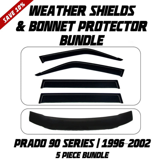OCAM Weather Shields & Bonnet Protector - To Suit Prado 90 Series 1996-2002