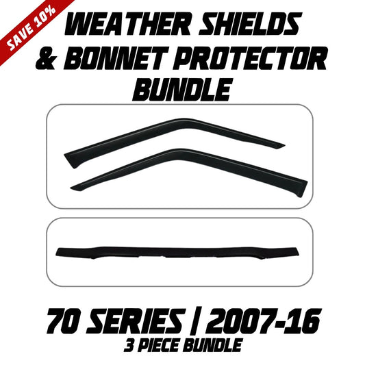 OCAM Weather Shields & Bonnet Protector - To Suit Single Cab 70 Series LandCruiser 01/2007-2016