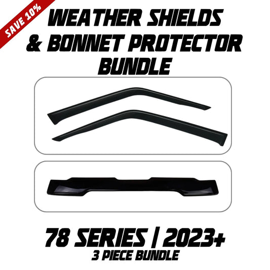 OCAM Weather Shields & Bonnet Protector - To Suit Single Cab 78 Series LandCruiser 11/2023-On