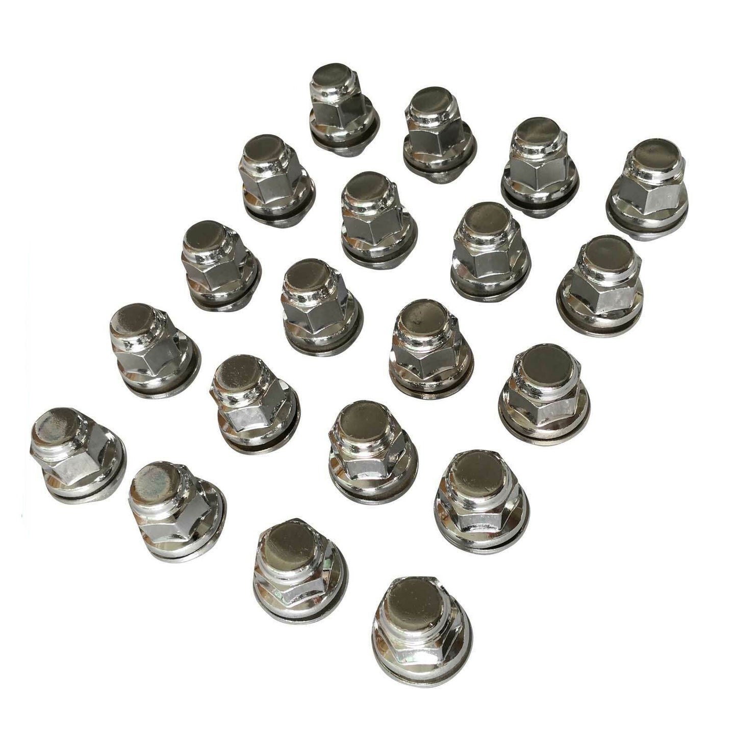 24pc Chrome Wheel Nuts - Suitable For Toyota Landcruiser Sahara VX Altitude GXL GX 78 79 100 200 Series