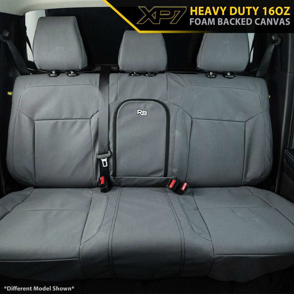Razorback 4x4 - Toyota Landcruiser 300 Series - GXL Post-Facelift - XP7 Heavy-Duty Canvas 2nd Row Seat Covers (Made To Order)