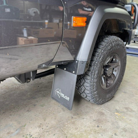 Xplore Aus Extended Front Mudflaps - to suit 70 series LandCruiser (2024-ON FACELIFT)