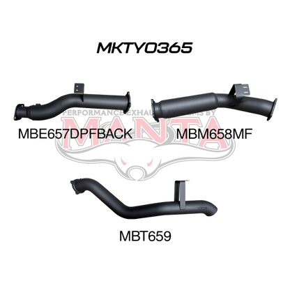 Manta Exhaust System - LandCruiser VDJ76 Wagon 4.5L V8 DPF Oct 2016-On - MKTY0365