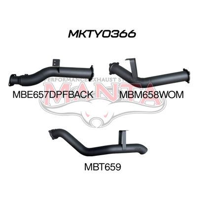 Manta Exhaust System - LandCruiser VDJ76 Wagon 4.5L V8 DPF Oct 2016-On - MKTY0366