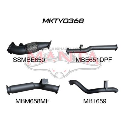 Manta Exhaust System - LandCruiser VDJ76 Wagon 4.5L V8 DPF Oct 2016-On - MKTY0368