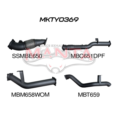 Manta Exhaust System - LandCruiser VDJ76 Wagon 4.5L V8 DPF Oct 2016-On - MKTY0369