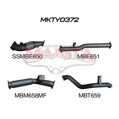 Manta Exhaust System - LandCruiser VDJ76 Wagon 4.5L V8 2007-2016 - MKTY0372