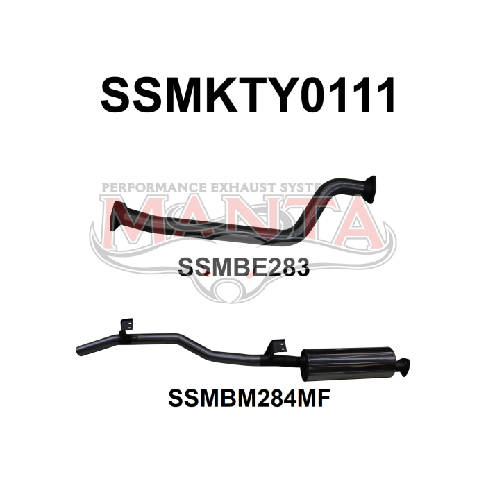 Manta Exhaust System - LandCruiser HJ75 4.0L 2H Diesel Ute & Troop Carrier - SSMKTY0038