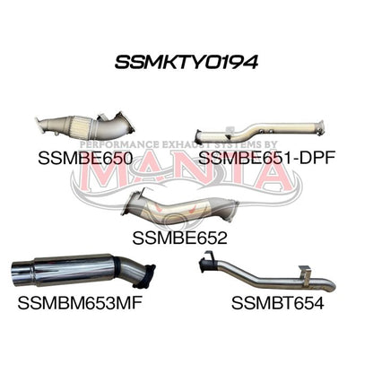 Manta Exhaust System - LandCruiser VDJ79 Dual Cab 4.5L V8 DPF Oct 2016-On - SSMKTY0194