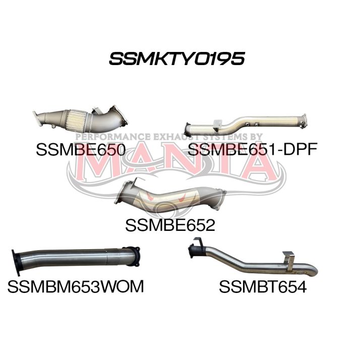 Manta Exhaust System - LandCruiser VDJ79 Dual Cab 4.5L V8 DPF Oct 2016-On - SSMKTY0195