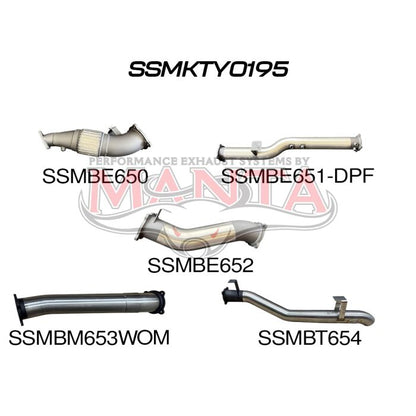 Manta Exhaust System - LandCruiser VDJ79 Dual Cab 4.5L V8 DPF Oct 2016-On - SSMKTY0195