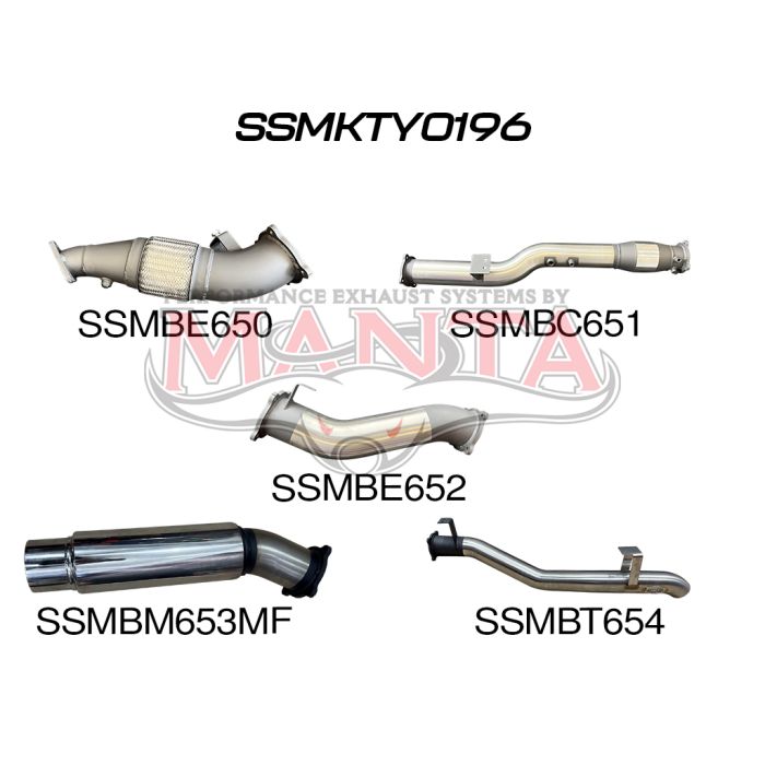 Manta Exhaust System - LandCruiser VDJ79 Dual Cab 4.5L V8 2012-2016 - SSMKTY0196