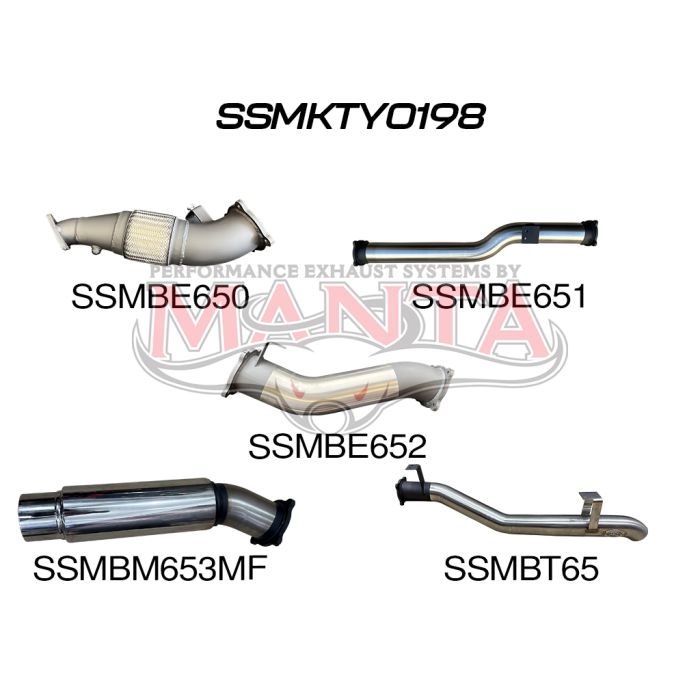 Manta Exhaust System - LandCruiser VDJ79 Dual Cab 4.5L V8 2012-2016 - SSMKTY0198