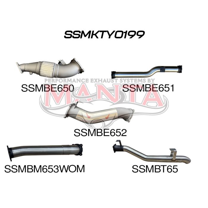 Manta Exhaust System - LandCruiser VDJ79 Dual Cab 4.5L V8 2012-2016 - SSMKTY0199