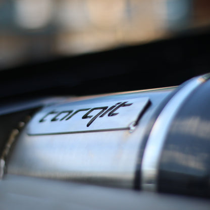 Torqit 79 Series stainless steel airbox outlet and logo detail