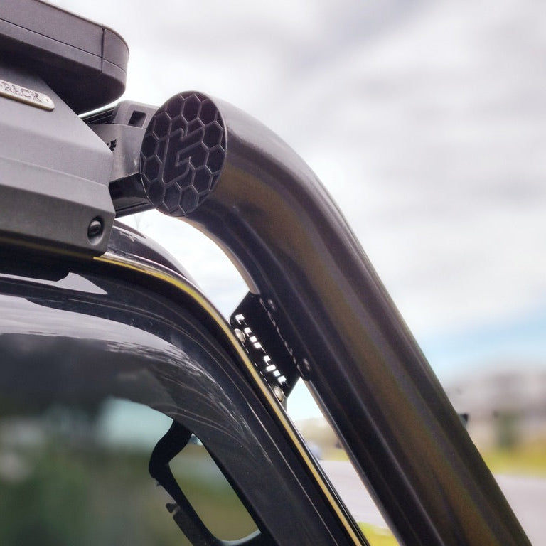 Black Torqit 79 Series snorkel rear-facing intake detail
