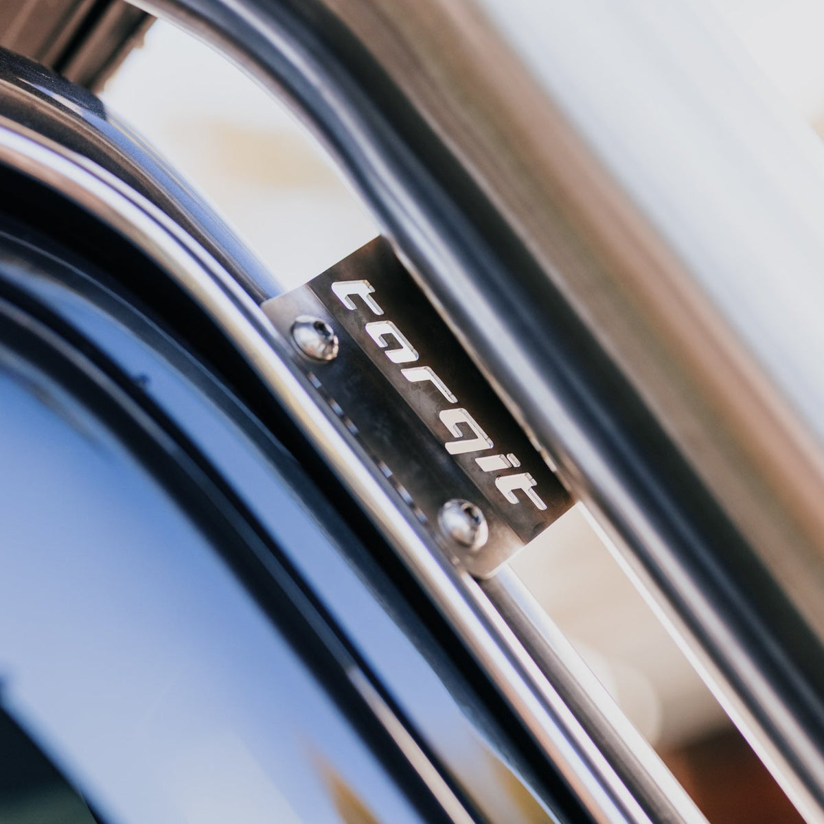 Torqit 79 Series stainless steel snorkel mounting bracket and logo