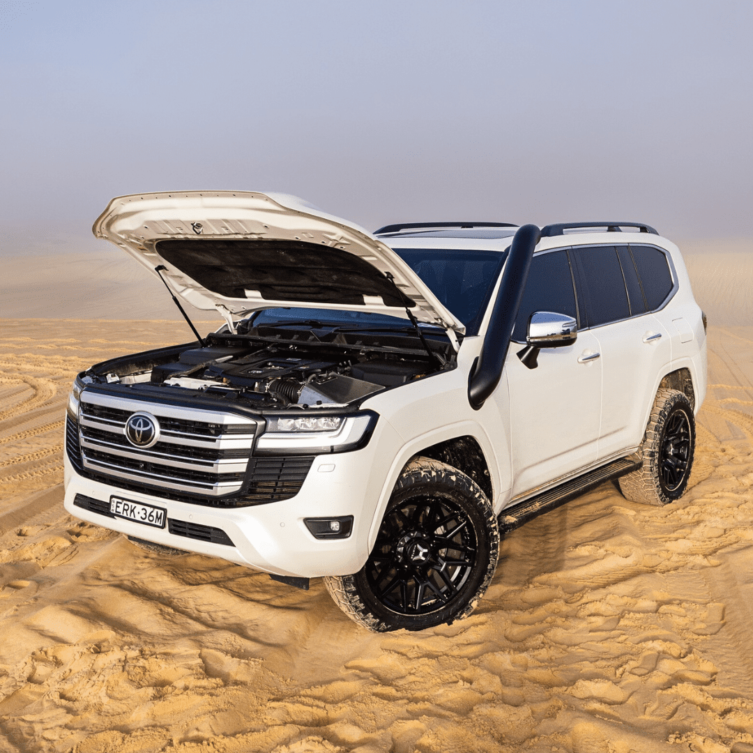 Toyota LandCruiser 300 Series with bonnet open, Torqit installation context