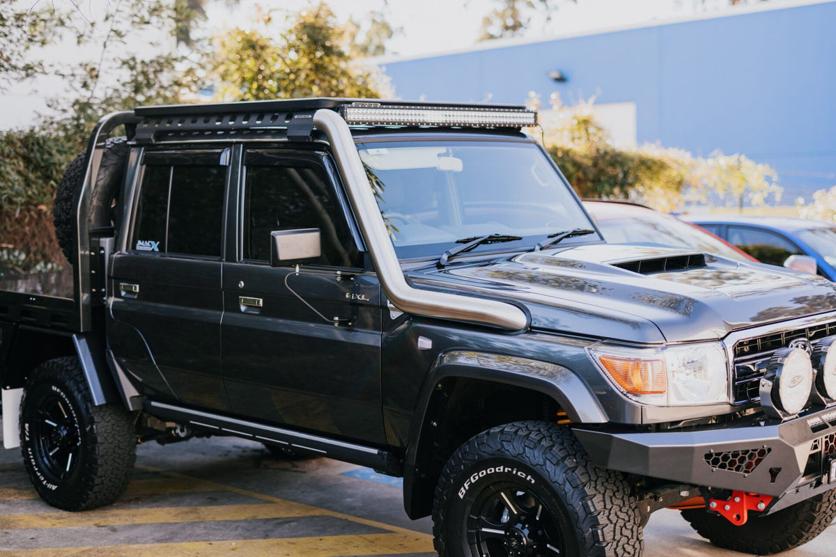 Toyota LandCruiser 79 Series with stainless steel Torqit snorkel