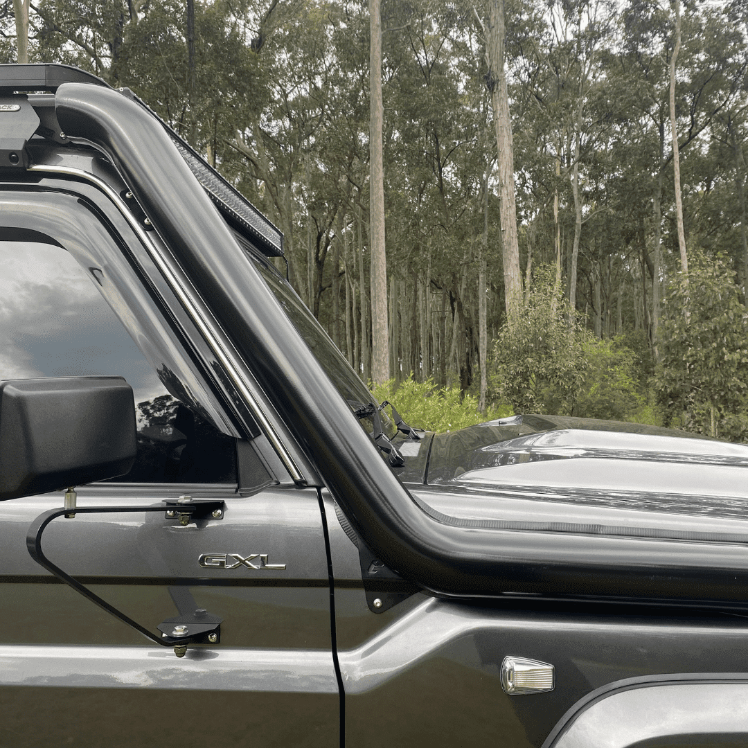 Torqit black 79 Series snorkel, side detail