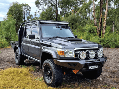 Black Torqit snorkel fitted to a Toyota LandCruiser 79 Series