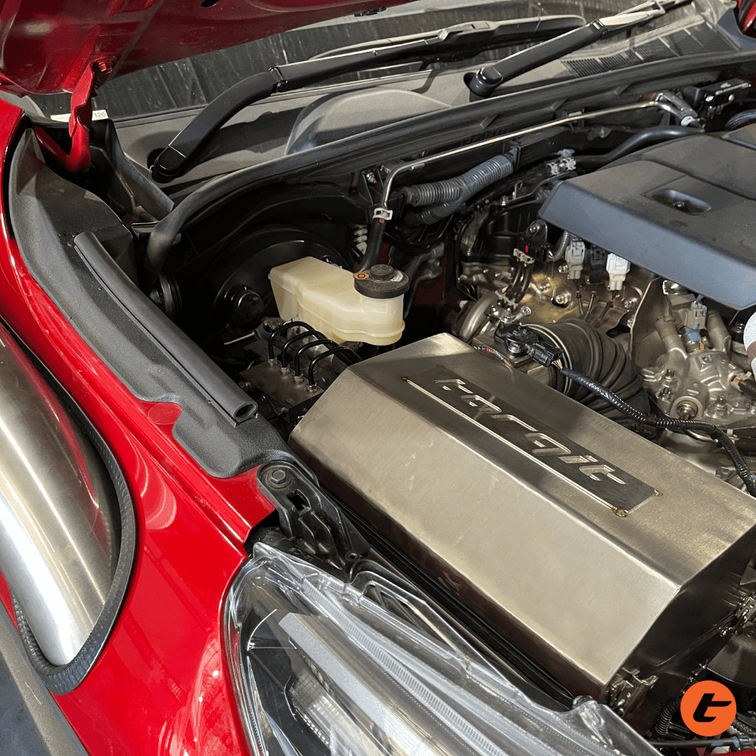 Torqit airbox on Toyota Hilux 2.8L, stainless steel finish, view 7