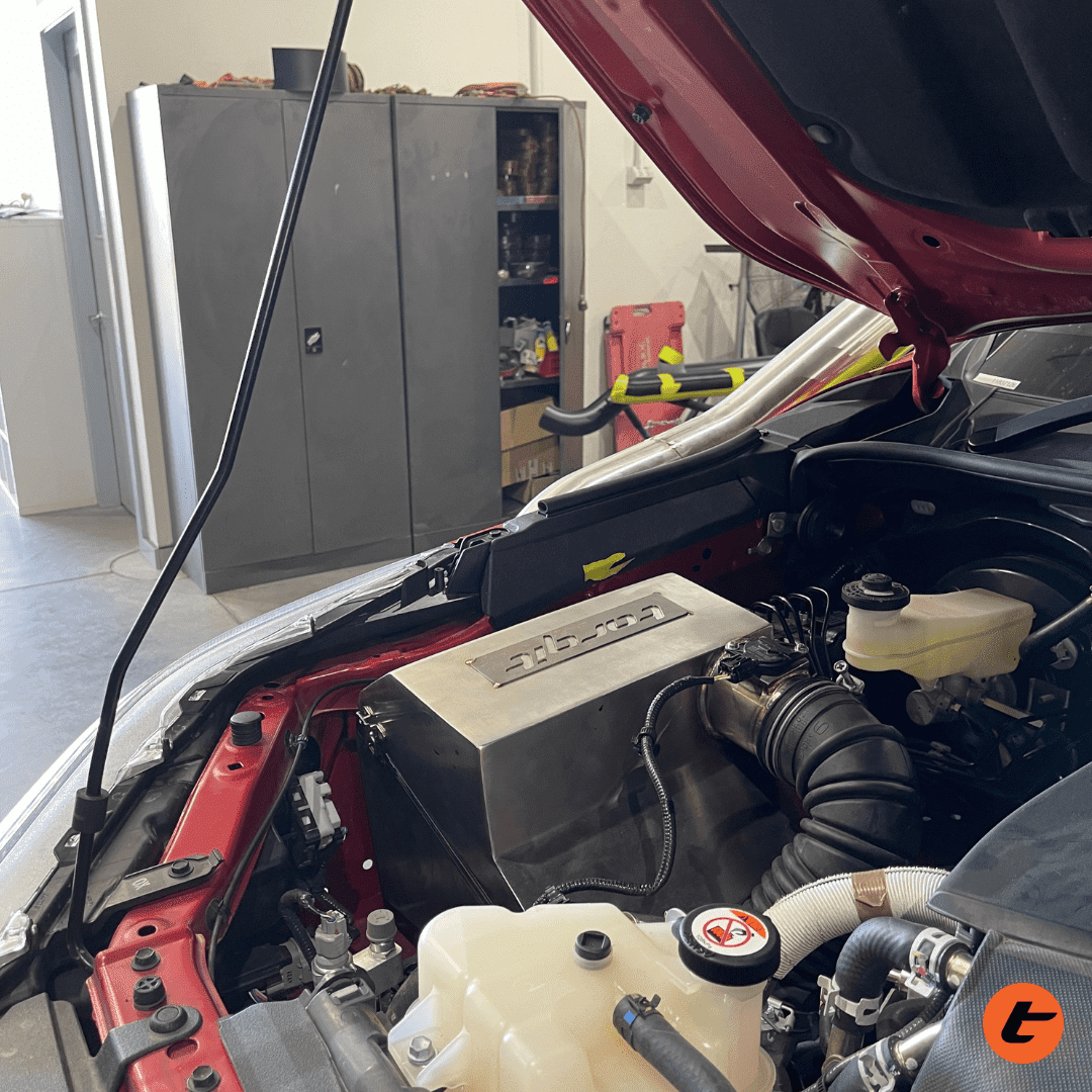 Torqit airbox on Toyota Hilux 2.8L, stainless steel finish, view 8