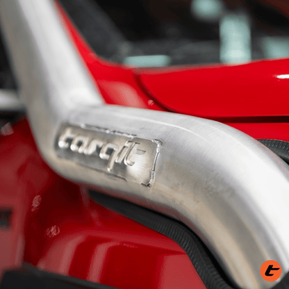Torqit snorkel on Toyota Hilux 2.8L, stainless steel finish, view 10