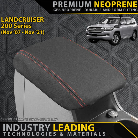 Razorback 4x4 GP6 Premium Neoprene Console Lid Cover suitable for a Toyota Landcruiser 200 Series (Made to Order)