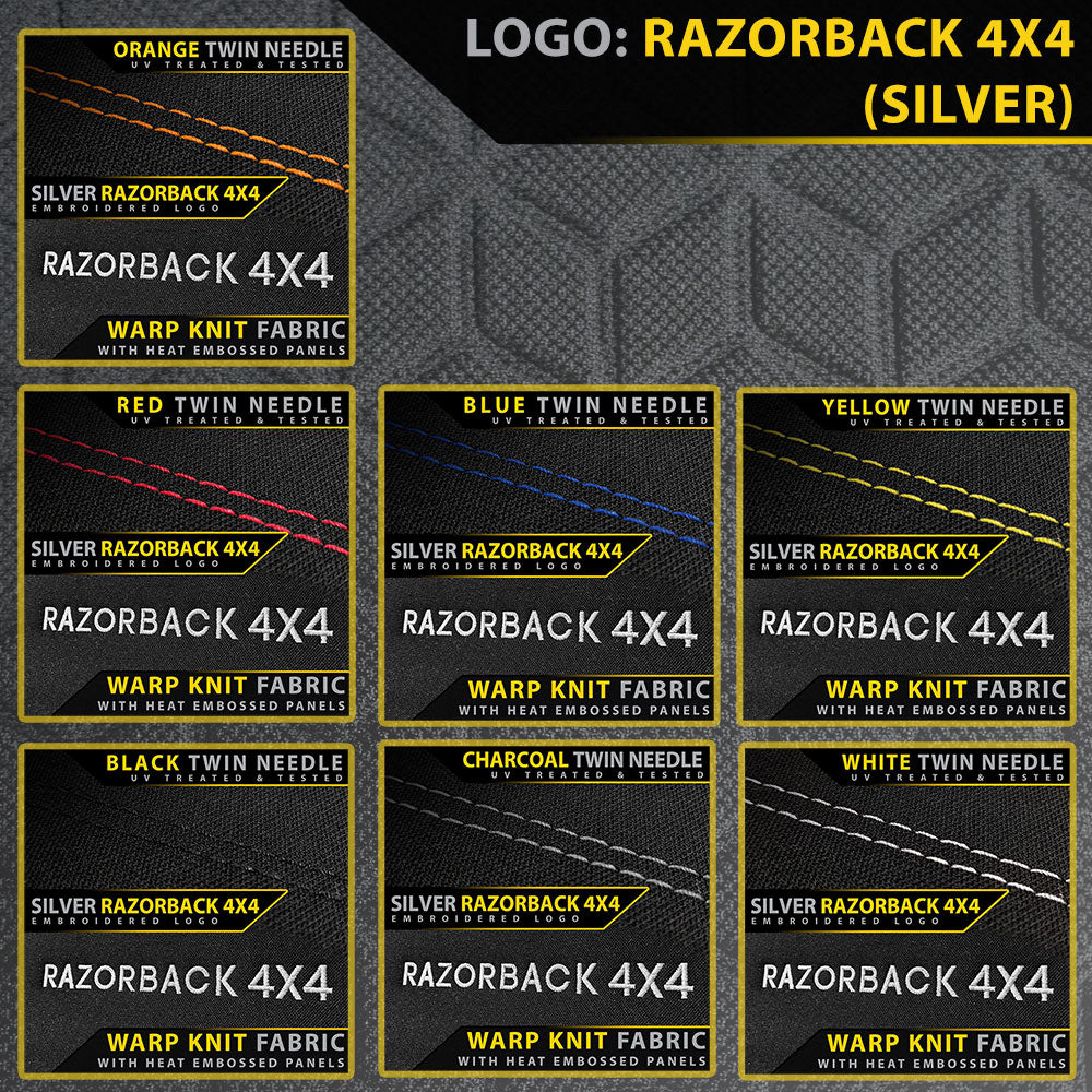 Razorback 4x4 GP6 Premium Neoprene 2x Front Seat Covers suitable for a Toyota Landcruiser 300 Series GX & GXL