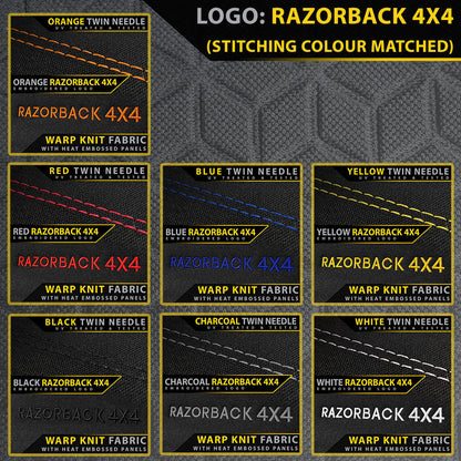 Razorback 4x4 GP6 Premium Neoprene 2x Front Seat Covers suitable for a Toyota Landcruiser 300 Series GX & GXL