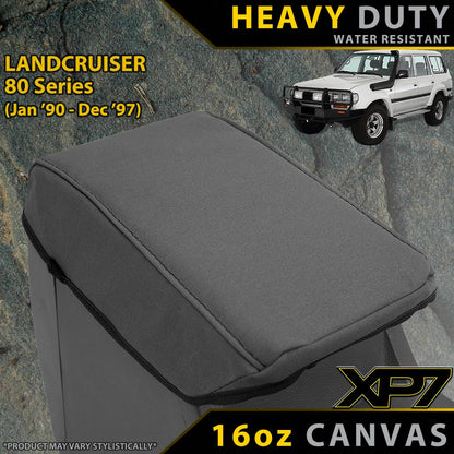 Razorback 4x4 XP7 Heavy Duty Canvas Console Lid Cover suitable for a Toyota Landcruiser 80 Series (In Stock)