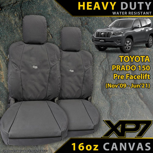 Toyota Prado 150 (Pre Facelift) Heavy Duty XP7 Canvas 2x Front Seat Covers (Available)