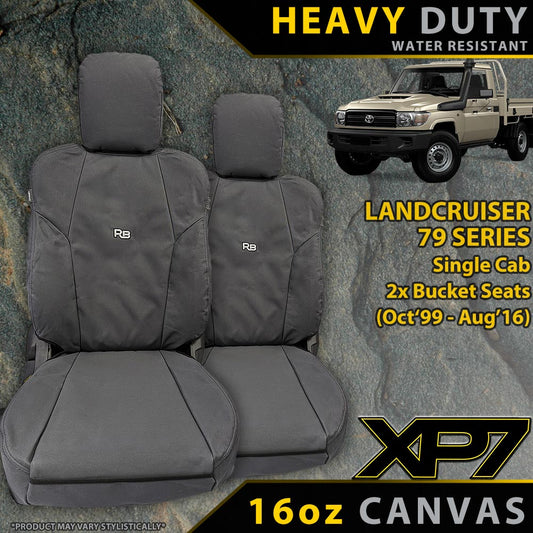 Toyota Landcruiser 79 Series Single Cab Heavy Duty XP7 Canvas 2x Front Seat Covers (Available)