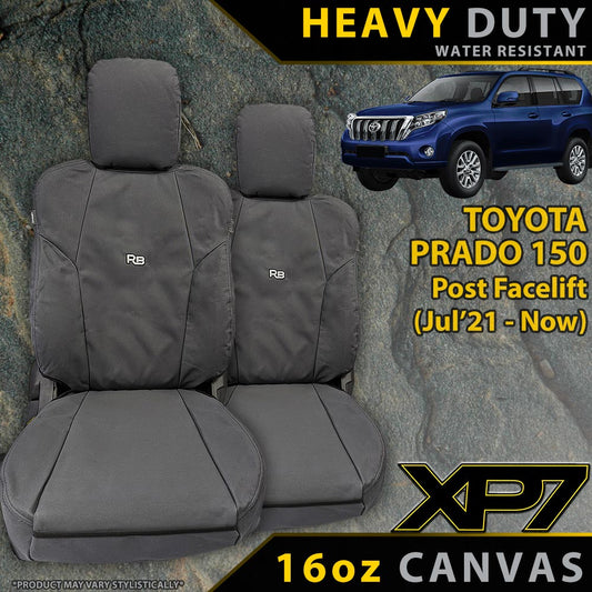 Toyota Prado 150 (July 21+) Heavy Duty XP7 Canvas 2x Front Seat Covers (Available)