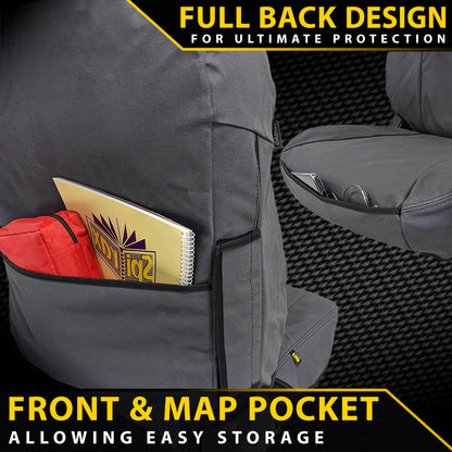 Razorback 4x4 XP7 Heavy Duty Canvas 2x Front Seat Covers suitable for a Toyota Landcruiser 300 Series VX (Made to Order)