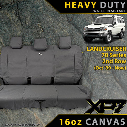 Razorback 4x4 XP7 Heavy Duty Canvas Rear Row Seat Covers suitable for a Toyota Landcruiser 78 Series (Made to Order)