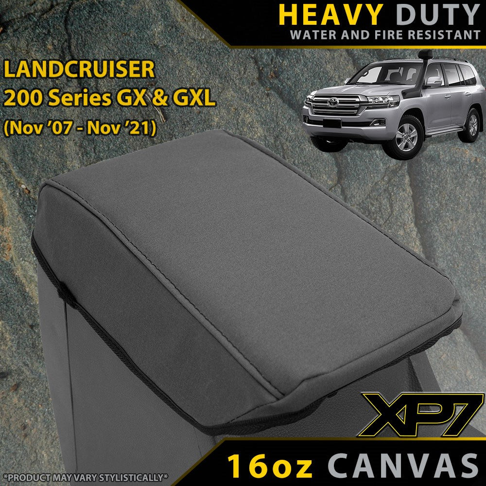 Razorback 4x4 XP7 Heavy Duty Canvas Console Lid Cover suitable for a Toyota Landcruiser 200 Series GX/GXL (Made to Order)