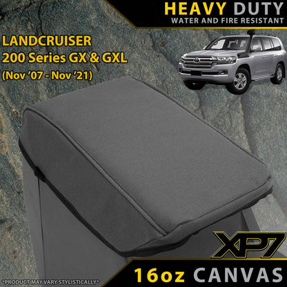 Razorback 4x4 XP7 Heavy Duty Canvas Console Lid Cover suitable for a Toyota Landcruiser 200 Series GX/GXL (Made to Order)