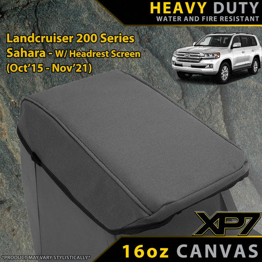 Razorback 4x4 XP7 Heavy Duty Canvas Console Lid Cover suitable for a Toyota Landcruiser 200 Series Sahara W/Headrest (Made to Order)