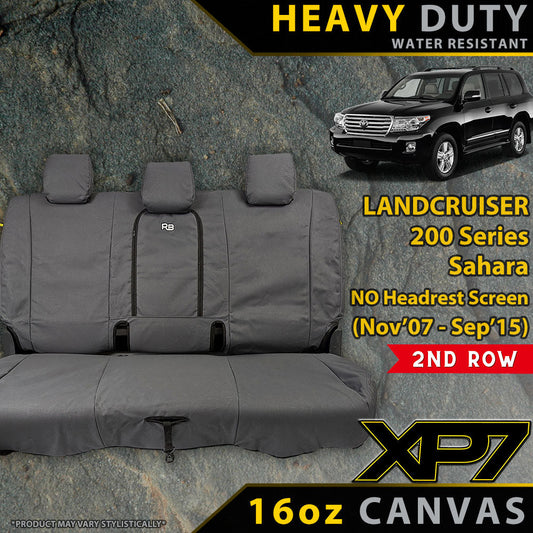 Toyota Landcruiser 200 Series Sahara (Pre Facelift) Heavy Duty XP7 Canvas 2nd Row Seat Covers (Made to Order)
