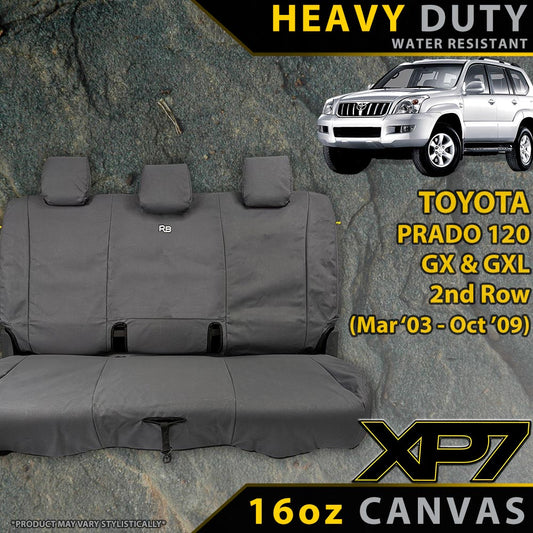Toyota Prado 120 GX & GXL Heavy Duty XP7 Canvas Rear Row Seat Covers (Made to Order)