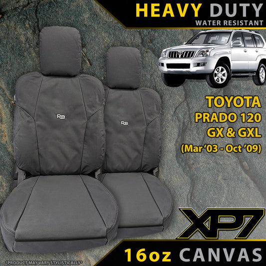 Toyota Prado 120 Heavy Duty XP7 Canvas 2x Front Seat Covers (Available)
