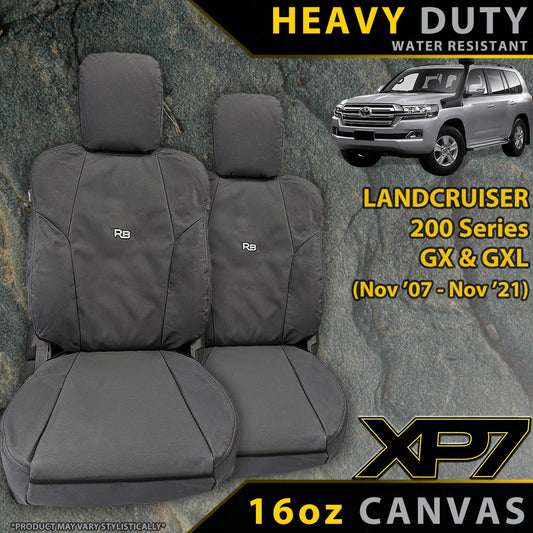 Toyota Landcruiser 200 Series GX/GXL Heavy Duty XP7 Canvas 2x Front Row Seat Covers (Available)