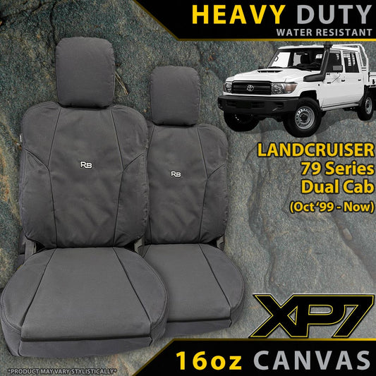 Toyota Landcruiser 79 Single Cab (Sep 2016+) Heavy Duty XP7 Canvas 2x Front Seat Covers (Available)
